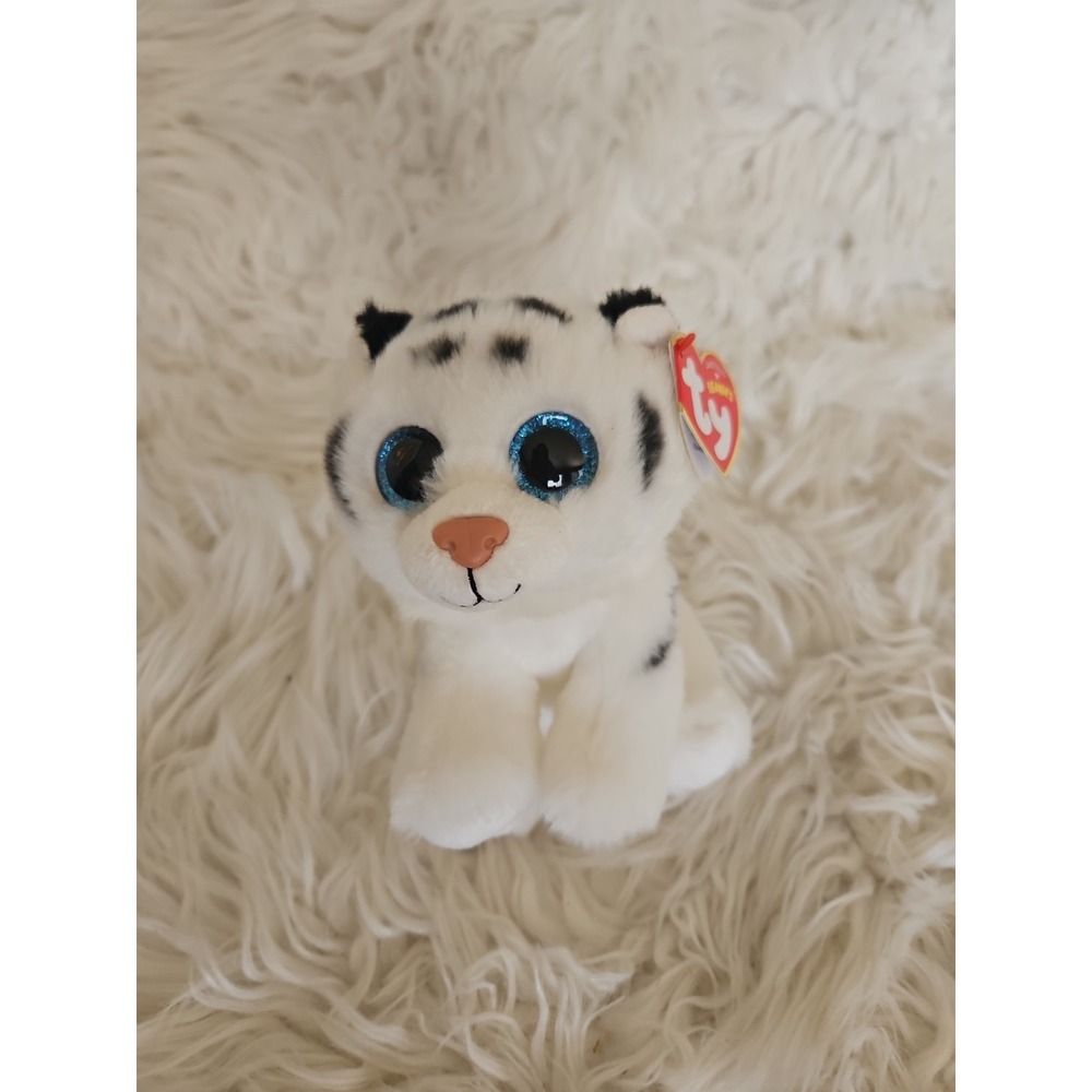 Ty Beanie Boos 6" TUNDRA The White Tiger Stuffed Animal Plush